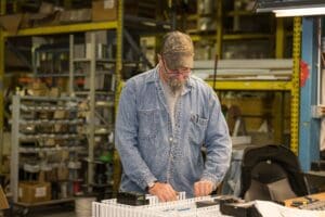 Lead applications engineer working on a desiccant dehumidifier