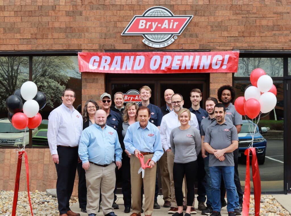 The Bry-Air team at the ribbon cutting ceremony for their new production plant in Worthington, OH